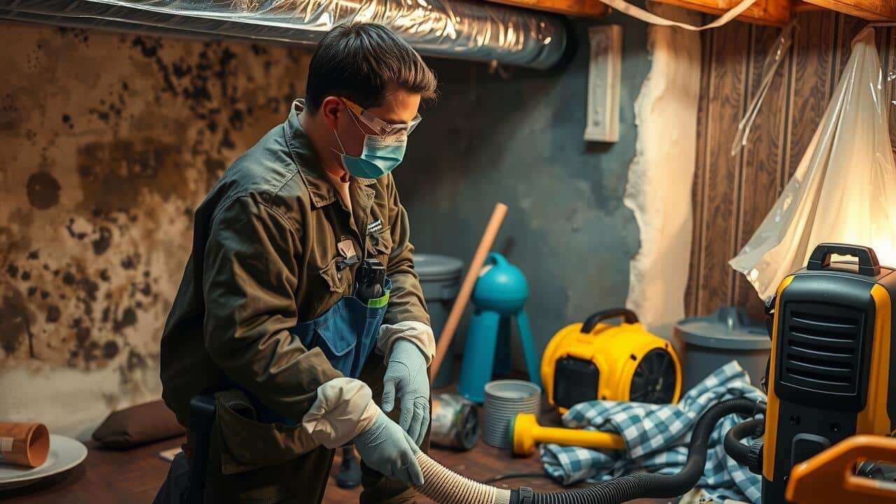 What are the most effective methods for eliminating mold completely in damp environments, and what scientific evidence supports their effectiveness?